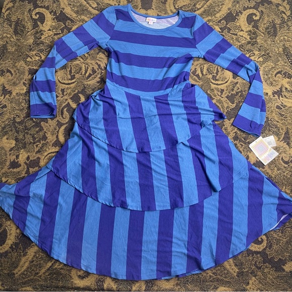 LuLaRoe Dresses & Skirts - LulaRoe Womens Size S Georgia Fit & Flare Ruffle‎ Tiered Dress NWT